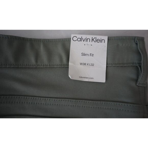 Calvin Klein 40VM614 Men's Sz 38x32 Shadow Gray Move 365 Slim Fit 5-Pocket Pants - Picture 3 of 12